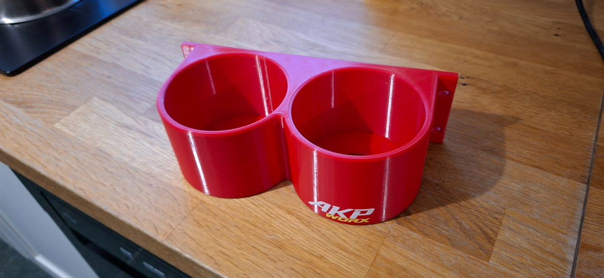 AKP WORX Dual Grease Tub Holder - three-quarter view