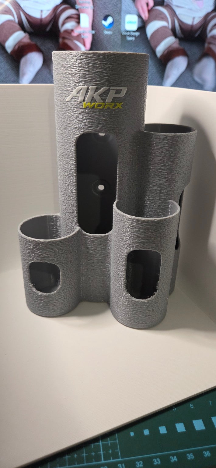 AKP WORX four-compartment cable tie holder front view