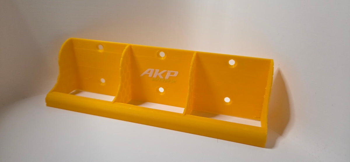 Yellow triple spray bottle holder front