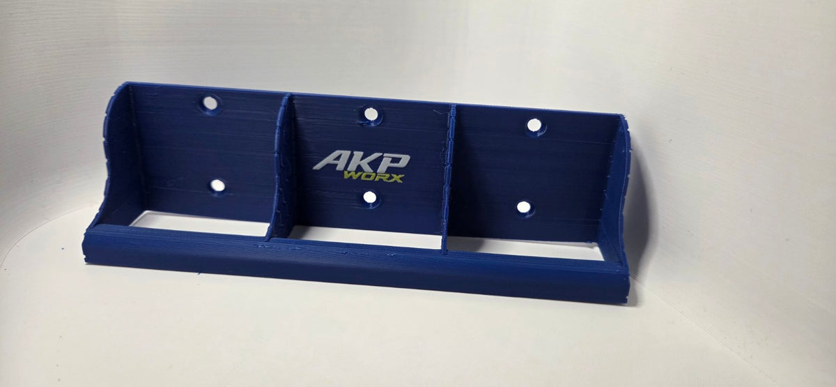 Blue triple spray bottle holder front
