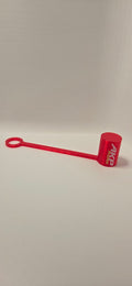 Red AKP WORX flexible TPU grease gun cap cover with tether