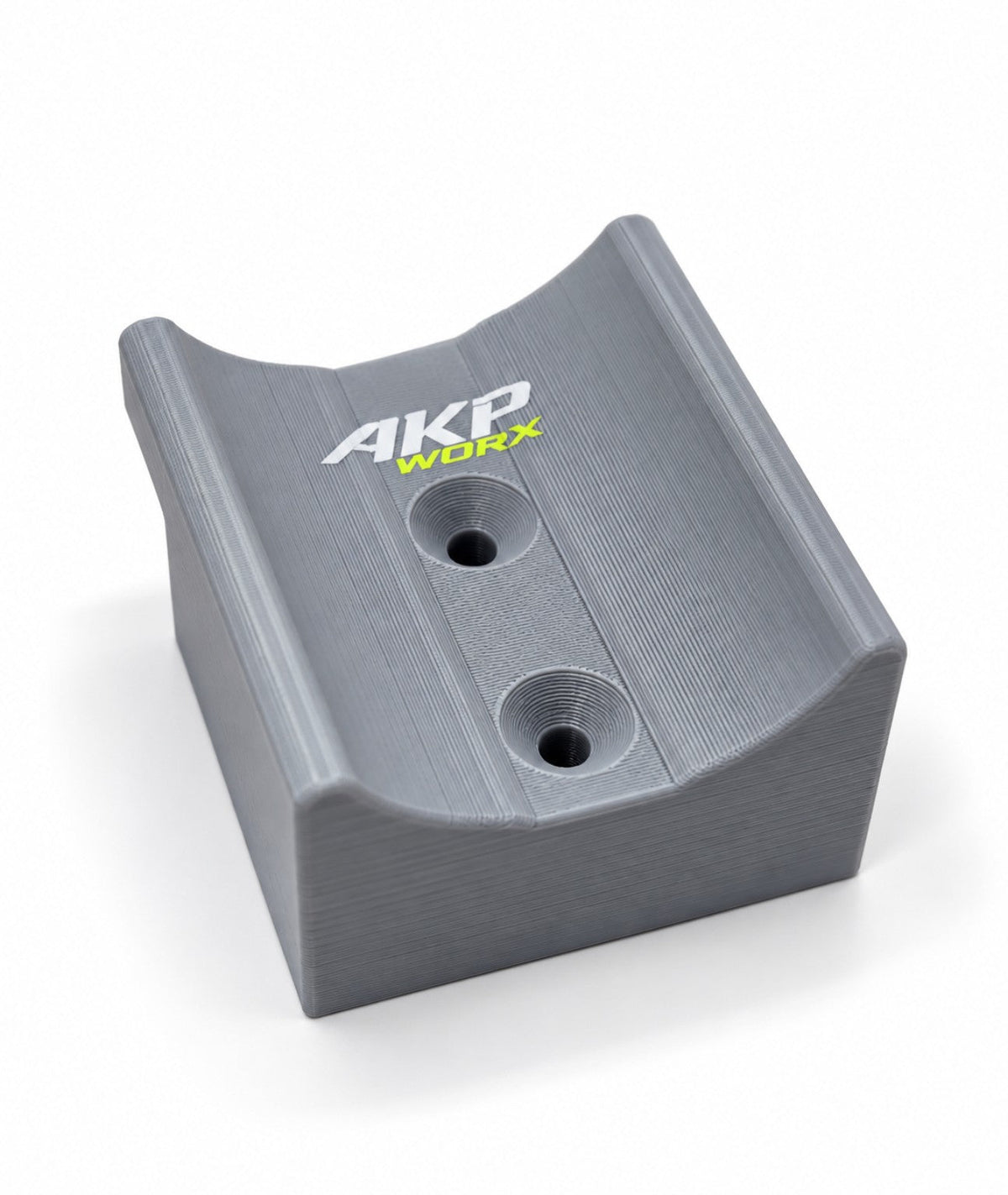 AKP WORX Milwaukee M18 grease gun holder, mounting hole detail